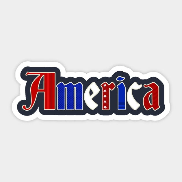 Patriotic America Graphic Sticker by AlondraHanley